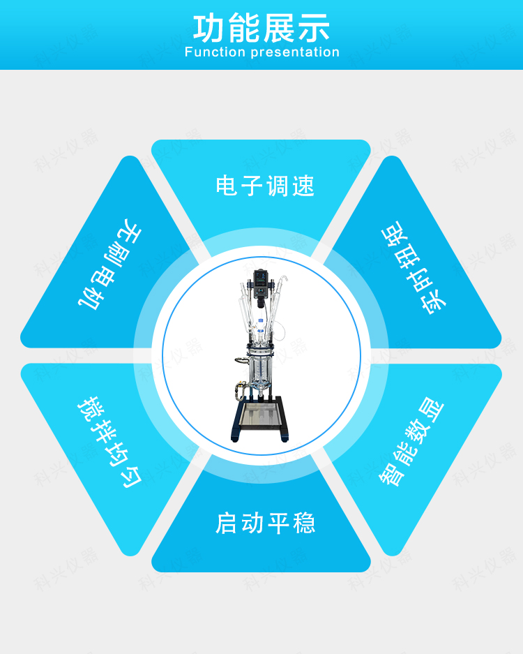 桌面台式小型玻璃双层搅拌调速反应釜